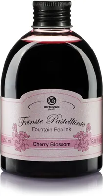 Productafbeelding van Vulpeninkt pastelroze "Cherry Blossom - Schrijfinkt voor vulpen - Penpunt en glazen - Kalligrafische inkt