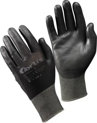Produktbild von Fortis Comfort Handschuh Fitter S, PU/Polyamid,schwarz, Gr.9 FORTIS