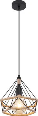 Produktbild von Globo Lighting Hängeleuchte Metall schwarz matt, 1x E27