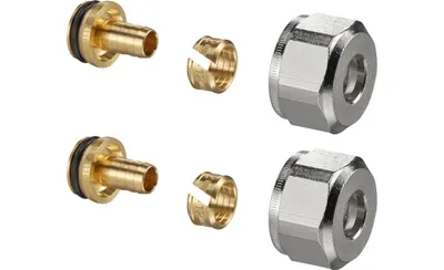 Immagine prodotto di Raccordo a compressione Oventrop Ofix K a 2 vie, per Eurocono maschio 3/4" 15 x 2,5 mm