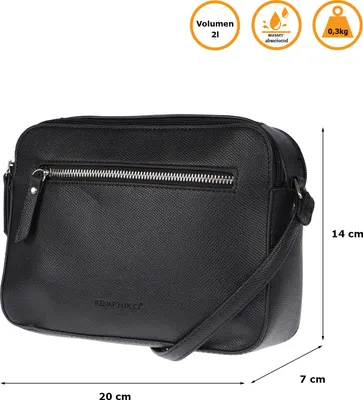 Produktbild von Christian Wippermann Damen Tasche Schultertasche Umhängetasche Crossover Bag Handtasche Schwarz
