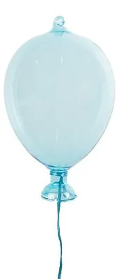 Obrázok produktu pre Clayre & Eef Dekoratívny prívesok Balón Ø 7x14 cm Modré sklo