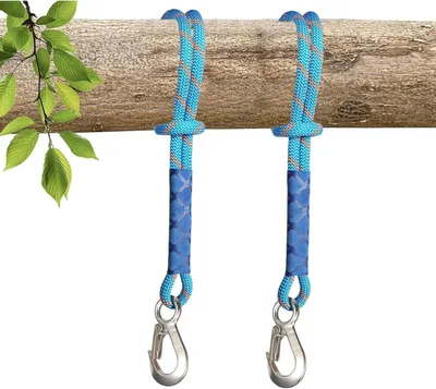 Produktbild von Schaukelaufhängung, Seil, 60 cm, 2 Stück, Tragfähigkeit 400 kg, für Innen- und Außenbereich, geeignet für Hängematten