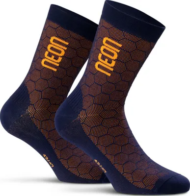 Produktbild von NEON Klassische Fahrradsocken - NEON 3D - Orange/Blau 43-47