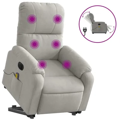 Image de Fauteuil inclinable de massage électrique gris clair