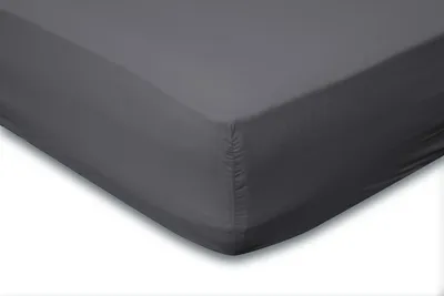 Produktbild von Eleganzzz Spannbetttuch Jersey Stretch – Anthrazit – 160x210/220 - 180x200 – 35 cm Eckhöhe – 100% Baumwolle