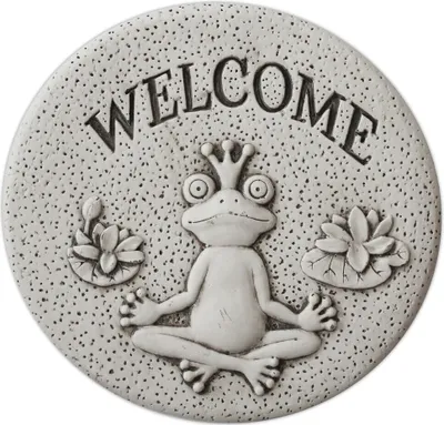Produktbild von Welcome Froschkönig Beton Trittstein Dekostein Ø 27 cm