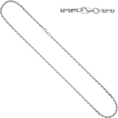Produktbild von JOBO Ankerkette 925 Silber diamantiert 3,4 mm 55 cm Kette Halskette Silberkette