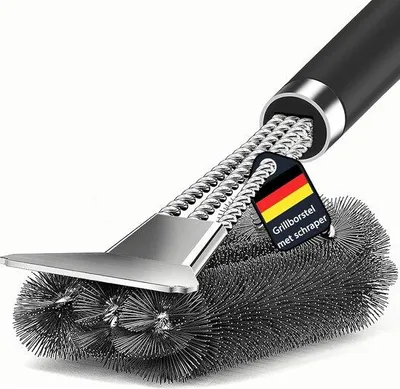 Produktbild von 3-in-1 Grillreiniger, 360-Grad-Reinigung, Rostfreier Stahl, Grillwender, Grillreinigung, Küchenreinigung