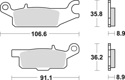 Produktbild von TRW Bremsbelag Typ SI Sintermetall mit ABE, Bremsbelag MCB 803" Satz"