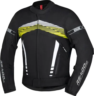 Produktbild von IXS RS-400-ST 3.0 Motorrad Textiljacke, schwarz/weiß/gelb, L