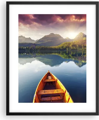 Produktbild von Gerahmtes Poster - Schwarzer Rahmen - See Natur - 40x50 cm - Wand Bild - Wanddeko - Wandbilder - Kunstposter - Wandposter - Bilderrahmen - Bilder - Kunstdruck - Wandbild - P2BPA40x50-3579