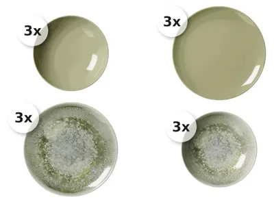 Produktbild von Tafelservice 12 tlg. Cecina grün / jade