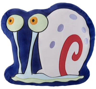 Produktbild von Spongebob Schwammkopf Kissen - Gary Plüsch Dekokissen Zierkissen Kopfkissen Blau 43 x 25 cm