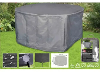 Productafbeelding van Beschermhoes Tuinmeubelen Rond 200x95 cm - Duurzaam en Waterdicht