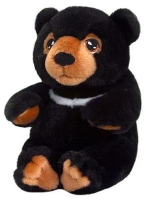 Image de Keel Toys Peluche ours noir 18 cm en peluche recyclée durable