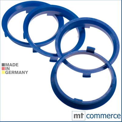 Produktbild von 4X Zentrierringe 71,6 x 66,6 mm Blau Felgen Ringe  Germany