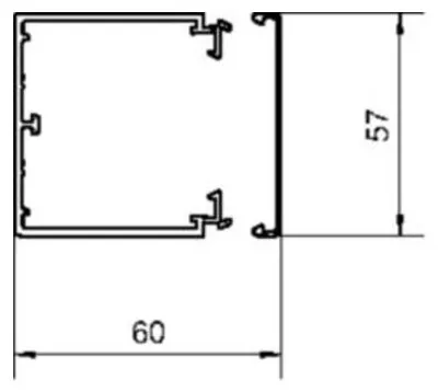 Obrázek produktu pro Hager Leitungsführungskanal LF60060 60x60mm verkehrsweiß (LF6006009016)