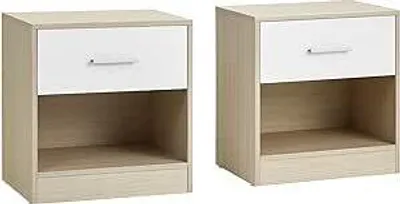 Immagine prodotto di Comodino VASAGLE, 2 pezzi, tavolino, con cassetto, maniglia, vano a giorno, tavolino, per camera da letto, soggiorno