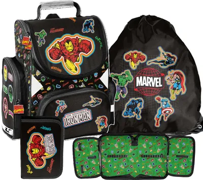 Immagine prodotto di Zaino scolastico AVENGERS Set zaino scolastico ergonomico in 3 pezzi IRON MAN MARVEL