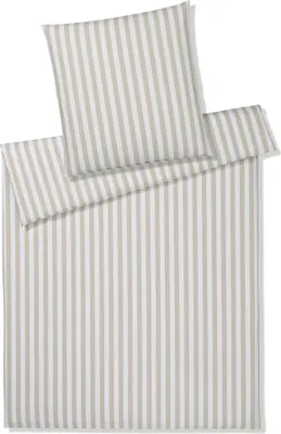 Produktbild von elegante Web-Perkal-Bettwäsche-Garnitur Lido Farbe Clay Größe 155x200 cm + 40x80