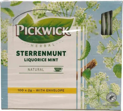Produktbild von Pickwick Teebeutel Sternmünze mit Umschlag 100 x 2 Gramm