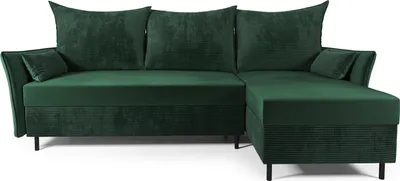 Produktbild von DOMO-HOME Ecksofa mit Schlaffunktion GREM – Weiche Polsterung 224x103cm | Universelle Farbgestaltung | Bequemes Sitz- und Schlaferlebnis | Hochwertige Materialien | Farbe grün | Rechts