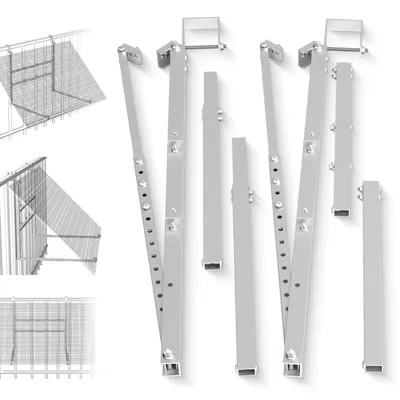 Produktbild von Balkonkraftwerk Halterung für Balkongeländer, 15°–45° verstellbares PV Montageset aus Aluminium für 400–600 W Solarmodule