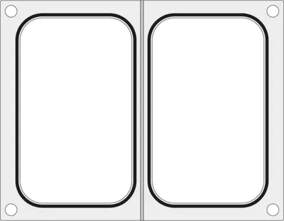 Zdjęcie produktu dla Matryca Forma Do Zgrzewarek Mcs Na Dwie Tacki Pojemniki 178X113 Mm - Hendi 805459