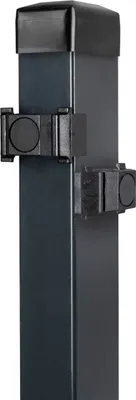 Produktbild von ROYSSON® Eckpfosten für Doppelstabmattenzaun 1830 mm | Zaunpfosten verzinkt – Anthrazit