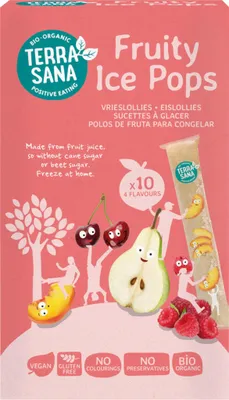 Image de Terrasana Glaces à l'eau Sucettes glacées aux fruits, paquet de 6