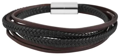Produktbild von Akzent Uni - Armband aus Echtleder mit Edelstahl Länge 21,5 cm 5040257