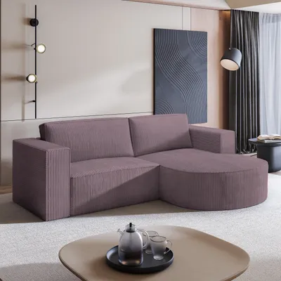 Produktbild von Masseno Ecksofa SORELA P R-S mit Schlaffunktion L-Form, Sofa mit Bettkasten, Wohnzimmersofa, Couch, Soffa, Bettsofa, Couchgarnitur- Lila, POSO 130