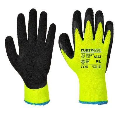 Image de Portwest A143 Thermal Soft Grip Handschuh Yellow/Black Gr. M
