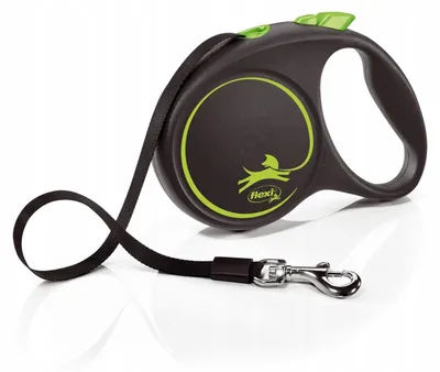 Produktbild von Flexi Black Design Roll-Leine Band Grün L 5m 50kg
