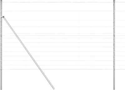 Image de vidaXL Poteau de clôture Galvanisé 50 x 1,5 m Acier