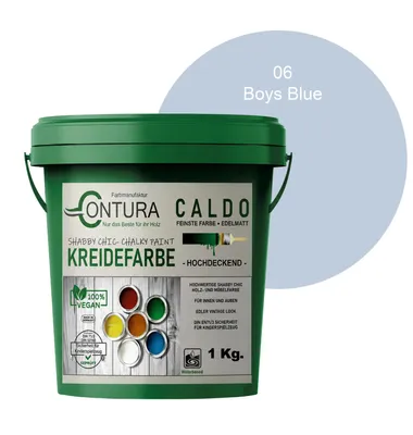 Produktbild von Contura BeGreen 1Kg. Kreidefarbe Shabby Chic Möbellack - 06 Boys Blue