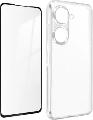Produktbild von Avizar, 360° Schutz-Set: Hülle und Folie für Asus Zenfone 9, Schwarz
