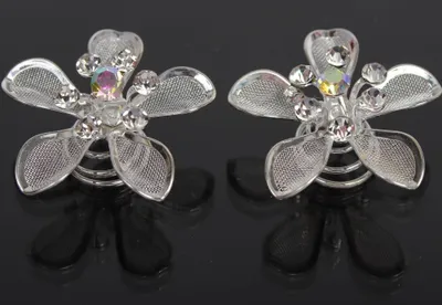 Produktbild von 2 Strass und Perlen Blüten Curlies Modell 6 - 2 Stück