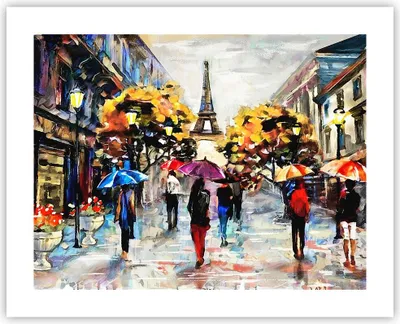 Produktbild von Poster - Poster ohne Rahmen - Paris Stadt Zuhause - 50x40 cm - Wand Bild - Wanddeko - Wandbilder - Kunstposter - Wandposter - Bilder - Kunstdruck - Wanddekoration - Wandbild - P2XAA50x40-3941