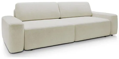 Produktbild von Selsey Baleo - 3-Sitzer Sofa mit Schlaffunktion, Chenille-Bezug, Creme
