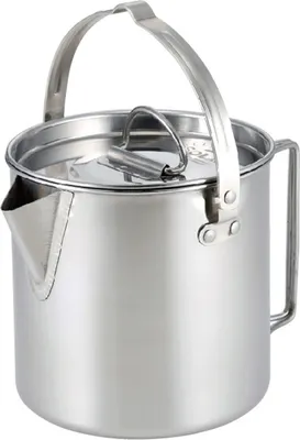 Produktbild von Outdoors 1.2L Wasserkocher Edelstahl mit Deckel zum Kochen kochendes Wasser Camping Picknick Wandern
