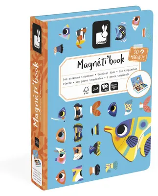 Zdjęcie produktu dla Janod Magnetibook – tropikalne ryby – magnetyczna zabawka edukacyjna