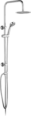 Produktbild von Duschsystem mit Regendusche, Duschstange, Duschkopf mit Schlauch, Umsteller, Edelstahl Dusche mit 3 Strahlarten, Duschset Kopfbrause für Badezimmer