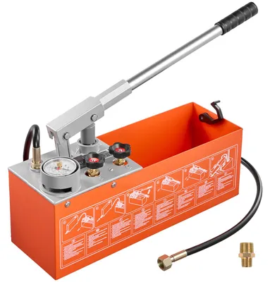 Produktbild von VEVOR Hydraulische Abdrückpumpe Druckprüfpumpe 11,36 L 0-50 bar Doppelventil, Handdruckpumpe mit Manometer und Tank, für Rohrleitungen, Wasserleitungen, Heizungen, Druck- und Leckprüfung