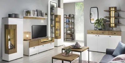 Obrázek produktu pro Obývací stěna Moderní TV lowboard kompletní sada 6 ks