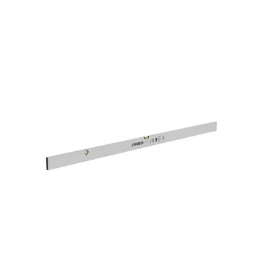 A silver spirit level is shown against a white background.