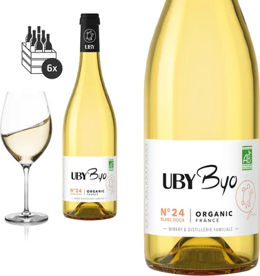 Produktbild von 6er Karton 2023 Uby N° 24 Blanc doux von Domaine d'Uby - Weißwein