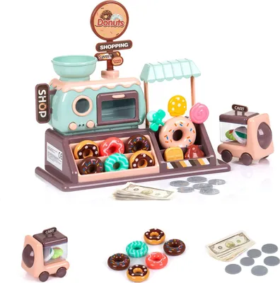Produktbild von Chipolino Spielzeug Donut Shop 34-teilig Mini-Ofen, Licht, Kekse Donuts Lutscher braun