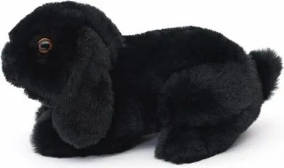 Produktbild von Kuscheltier Widderkaninchen liegend schwarz 20 cm
